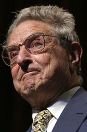 George Soros with a mouthfull